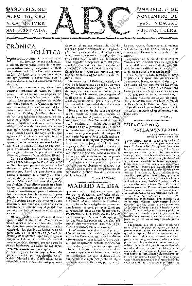ABC MADRID 17-11-1905 página 3