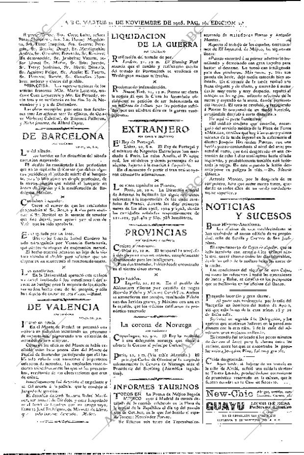 ABC MADRID 21-11-1905 página 16