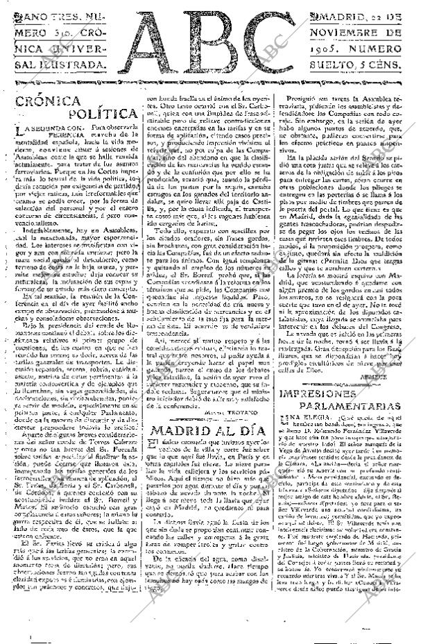 ABC MADRID 22-11-1905 página 5