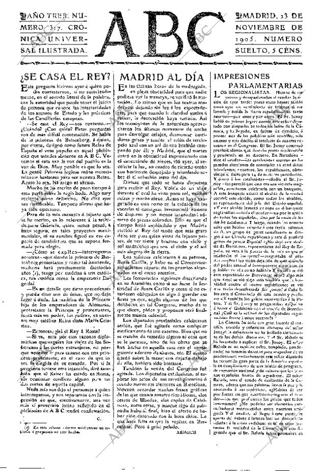 ABC MADRID 23-11-1905 página 3