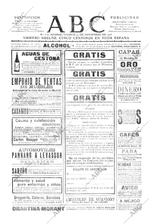 ABC MADRID 24-11-1905 página 1