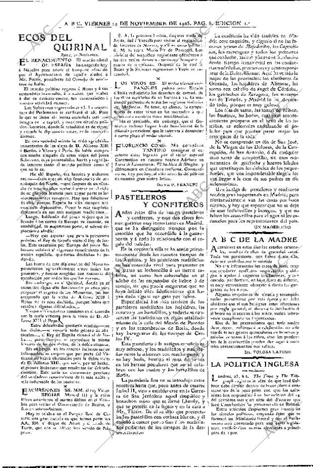 ABC MADRID 24-11-1905 página 6