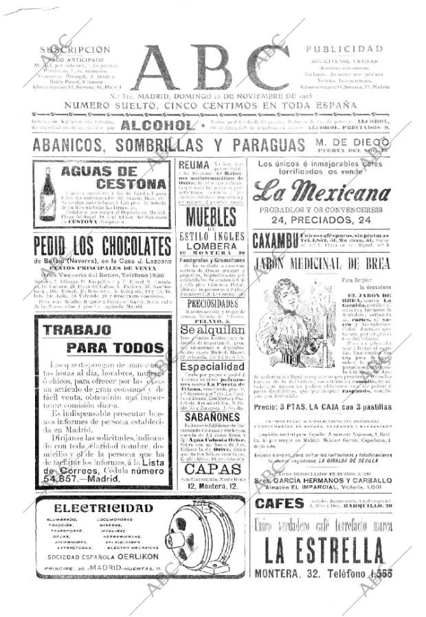 ABC MADRID 26-11-1905 página 1