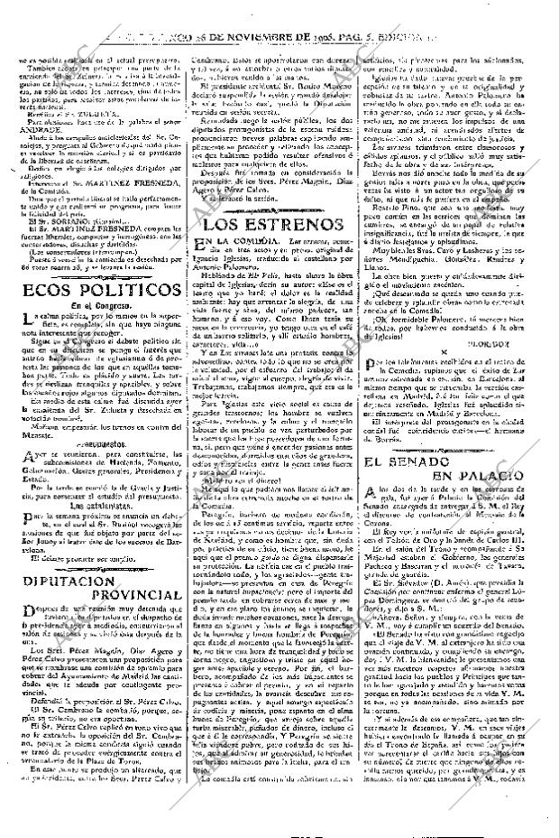 ABC MADRID 26-11-1905 página 5