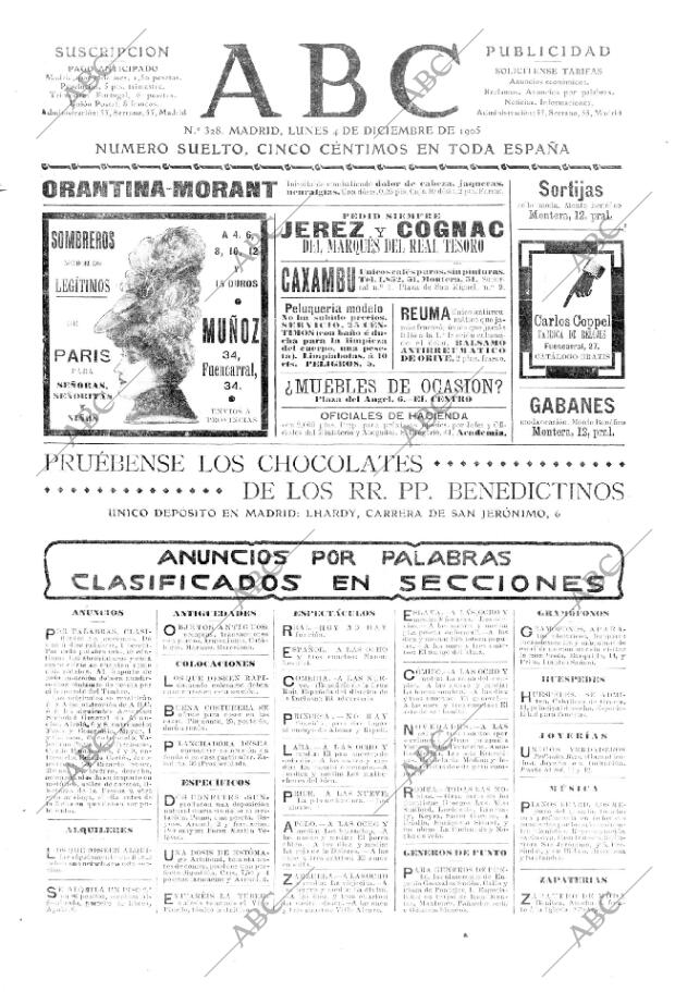 ABC MADRID 04-12-1905 página 1