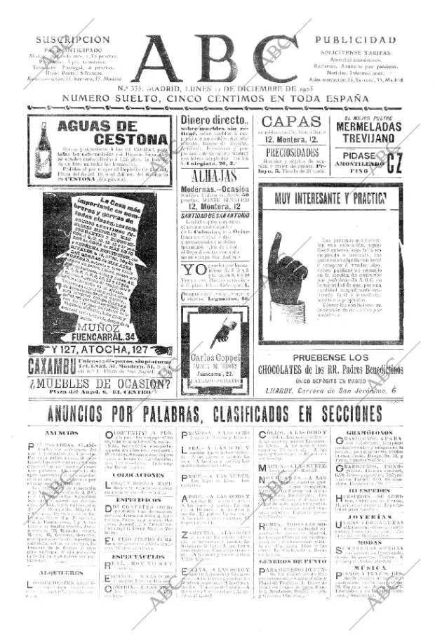 ABC MADRID 11-12-1905 página 1