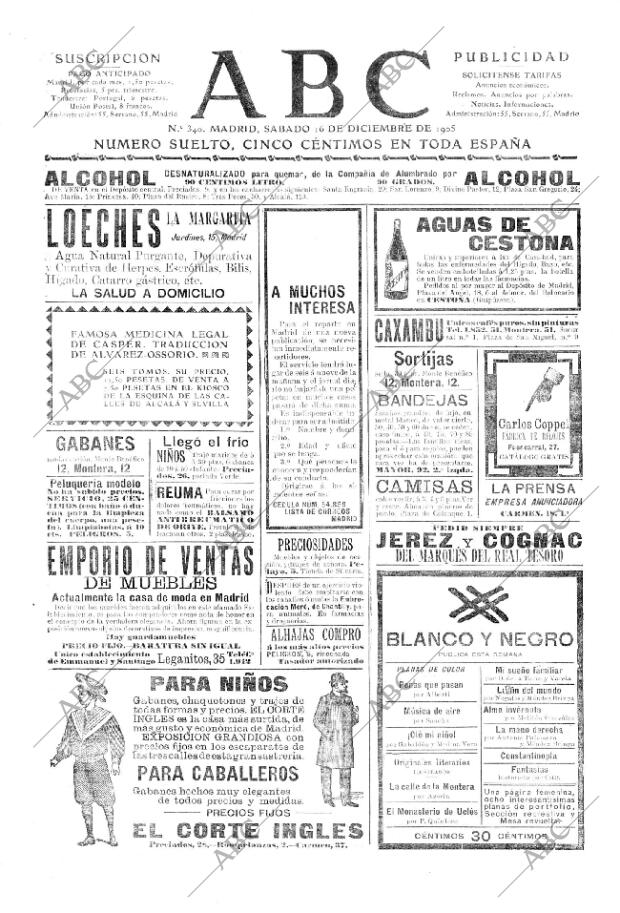 ABC MADRID 16-12-1905 página 1