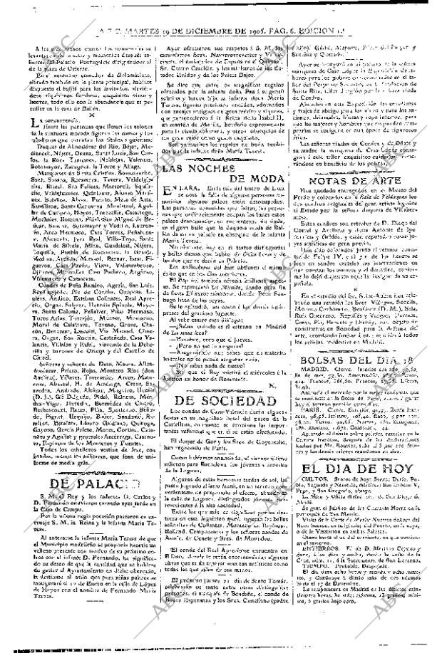 ABC MADRID 19-12-1905 página 6