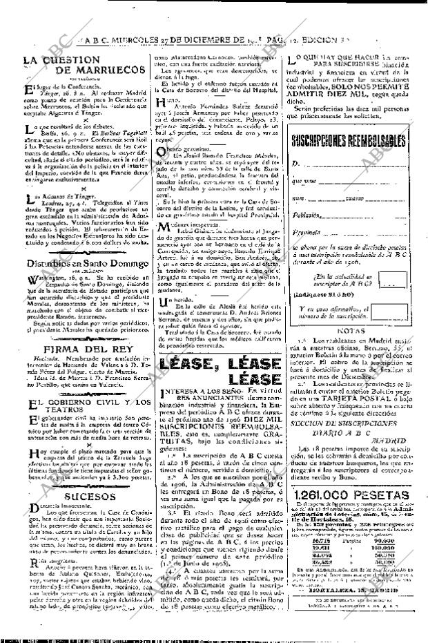 ABC MADRID 27-12-1905 página 12