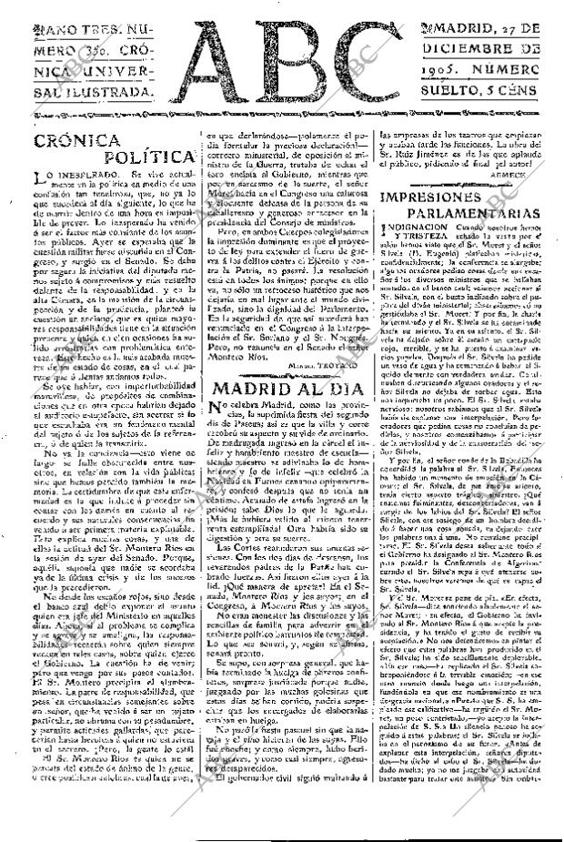 ABC MADRID 27-12-1905 página 3
