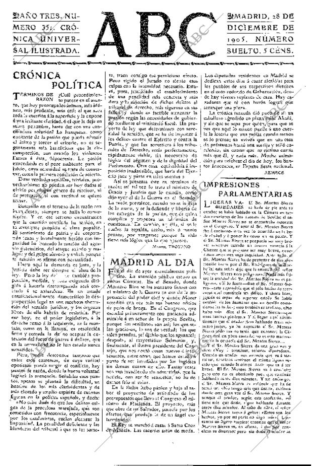ABC MADRID 28-12-1905 página 3