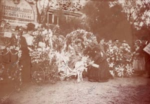 Concurso de Cochecitos en Paris adornador con Flores organizado por M. Lepine