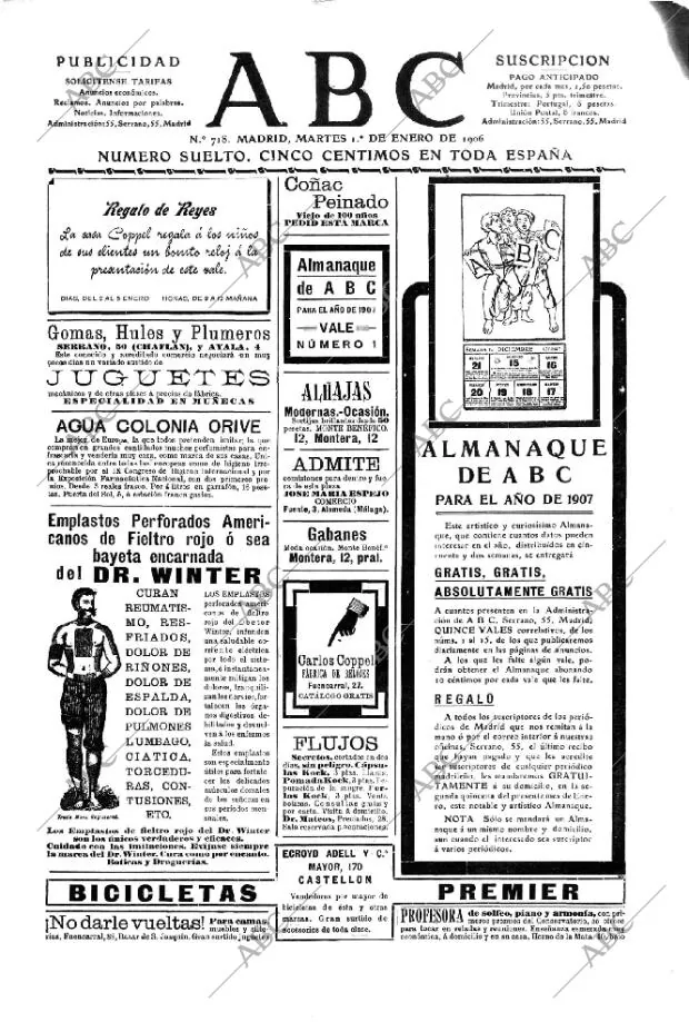 ABC MADRID 01-01-1906 página 1