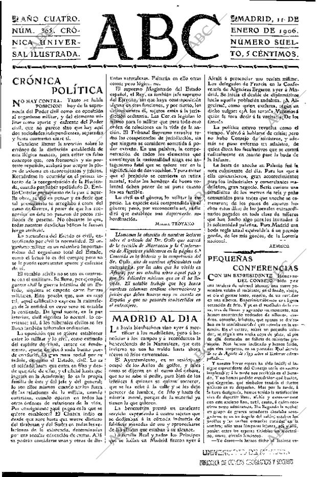 ABC MADRID 11-01-1906 página 5