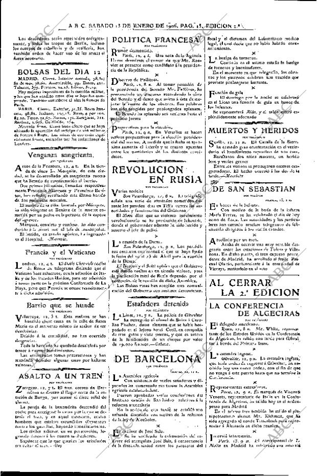 ABC MADRID 13-01-1906 página 15