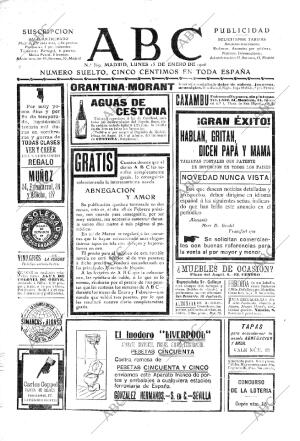 ABC MADRID 15-01-1906 página 1