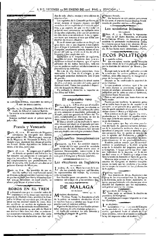 ABC MADRID 19-01-1906 página 9