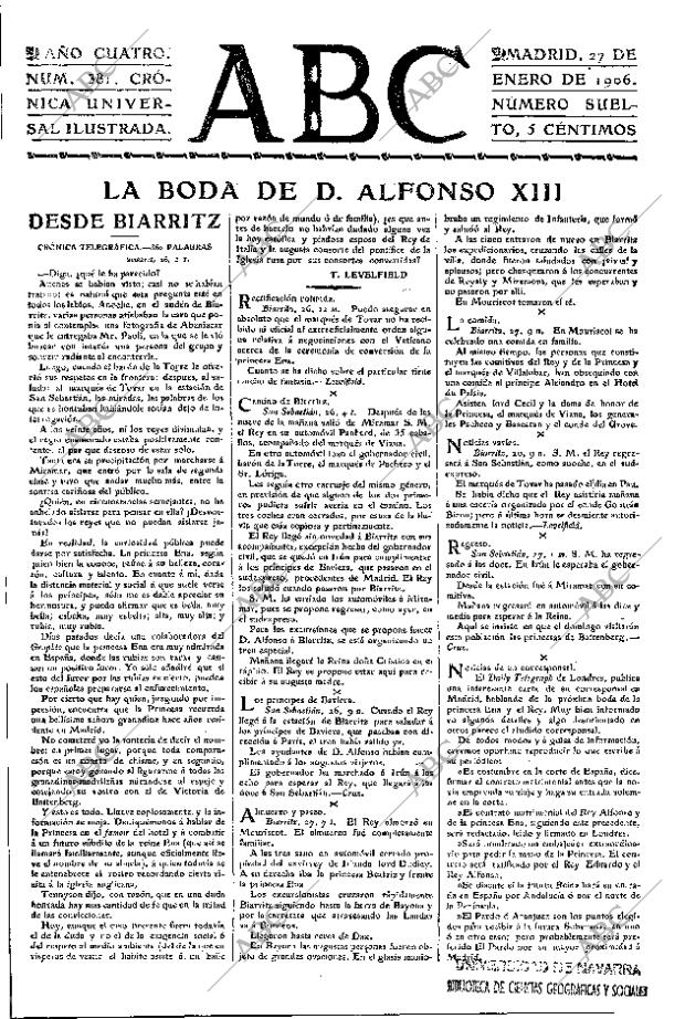 ABC MADRID 27-01-1906 página 5