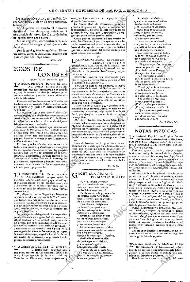 ABC MADRID 05-02-1906 página 4