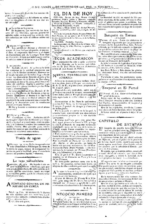 ABC MADRID 19-02-1906 página 10