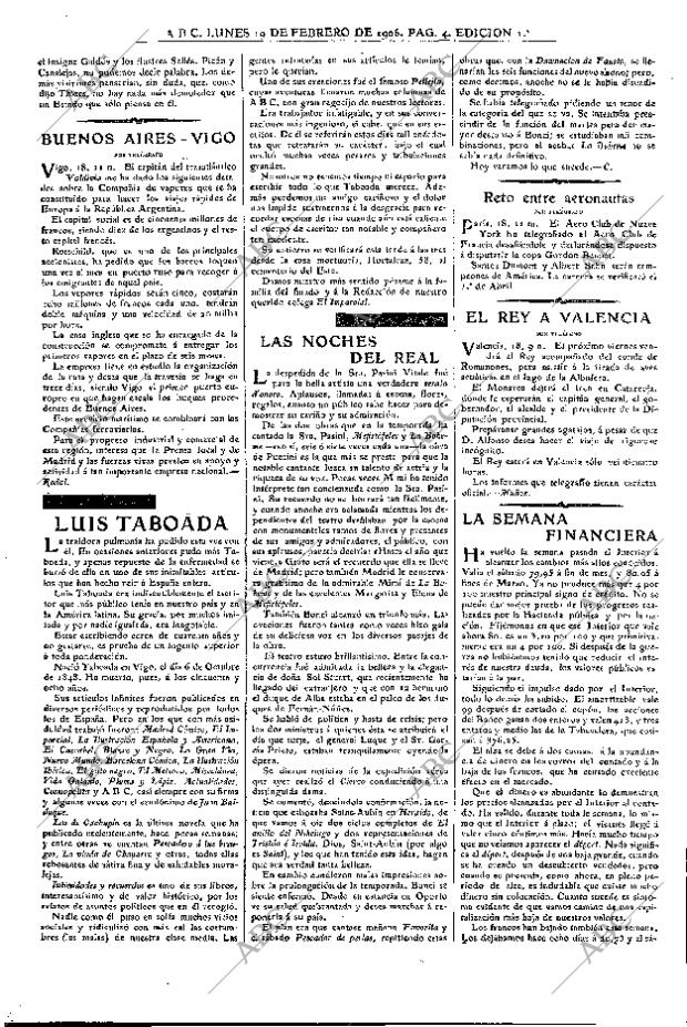 ABC MADRID 19-02-1906 página 4