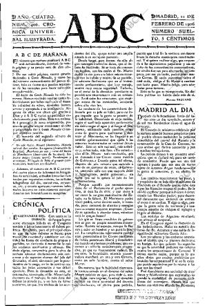 ABC MADRID 21-02-1906 página 3