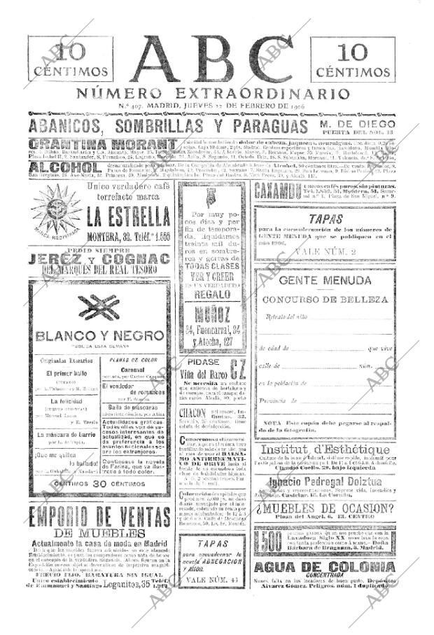 ABC MADRID 22-02-1906 página 1