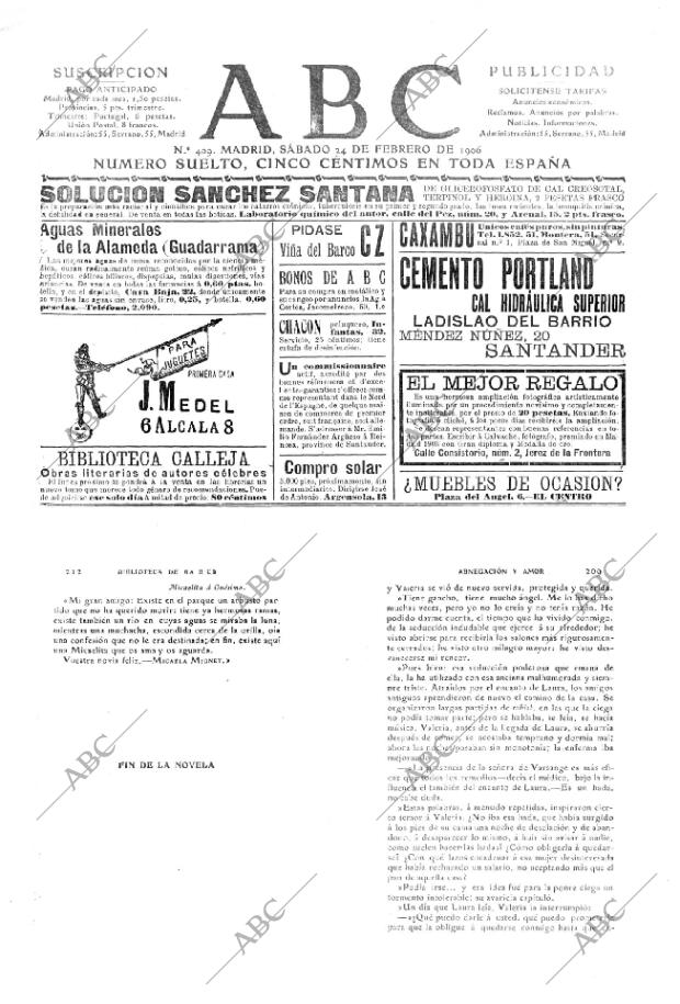 ABC MADRID 24-02-1906 página 1