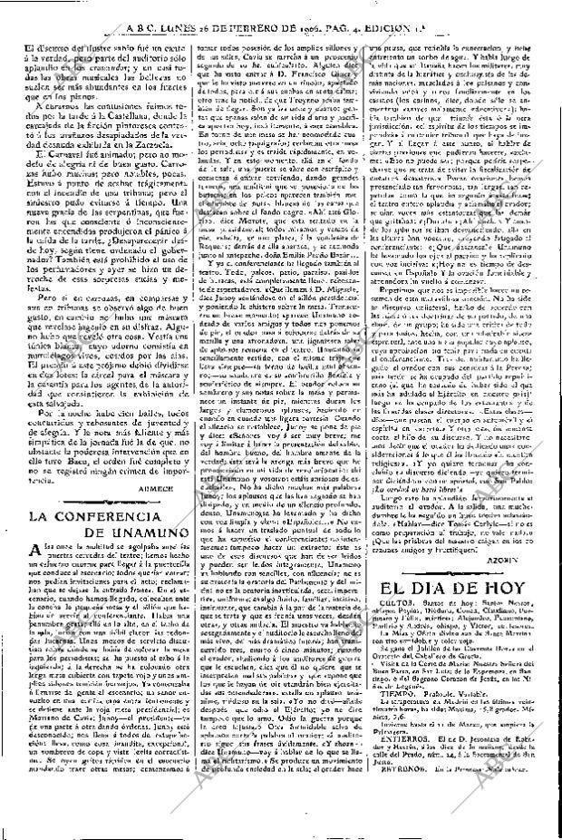 ABC MADRID 26-02-1906 página 4