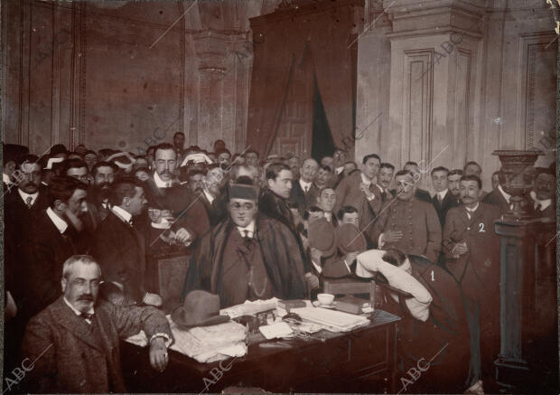 Los acusados durante la celebración de la vista