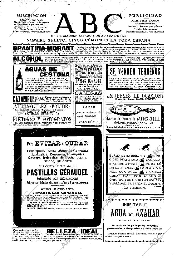 ABC MADRID 03-03-1906 página 1