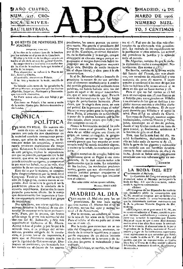 ABC MADRID 14-03-1906 página 3