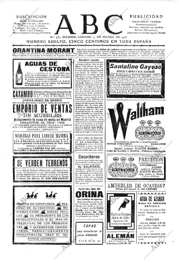 ABC MADRID 17-03-1906 página 1