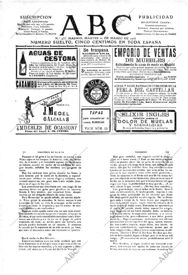 ABC MADRID 20-03-1906 página 1