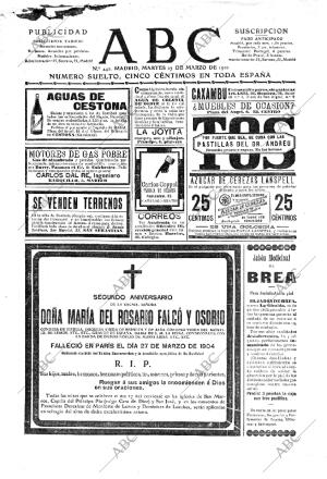 ABC MADRID 27-03-1906 página 1