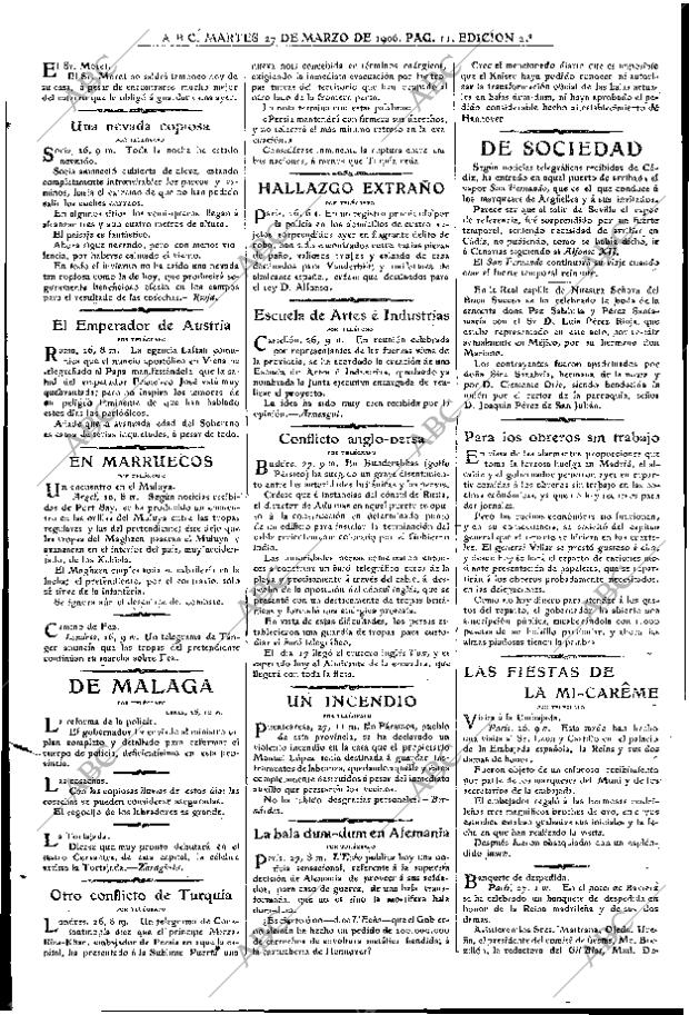 ABC MADRID 27-03-1906 página 11