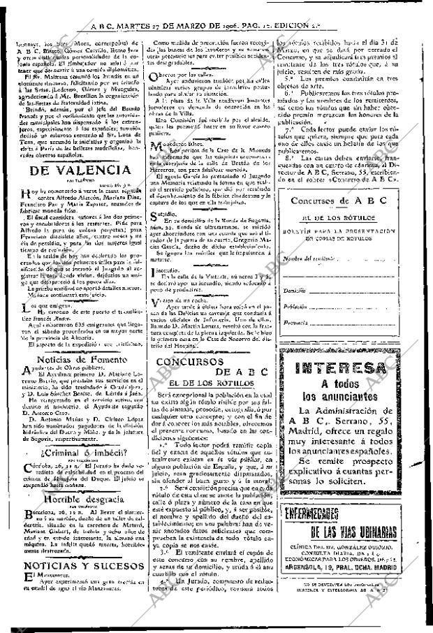 ABC MADRID 27-03-1906 página 12