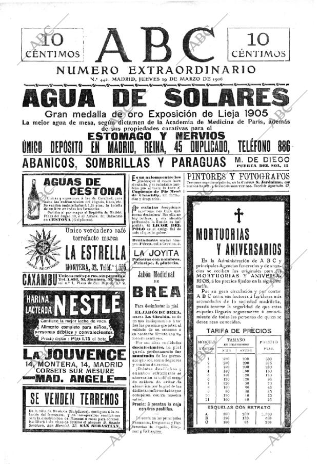 ABC MADRID 29-03-1906 página 1