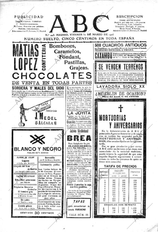 ABC MADRID 30-03-1906 página 1