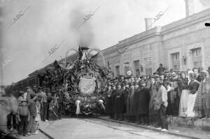 Inauguración del ferrocarril de Villena a Alcoy, sección de Bocairente a Alcoy a...