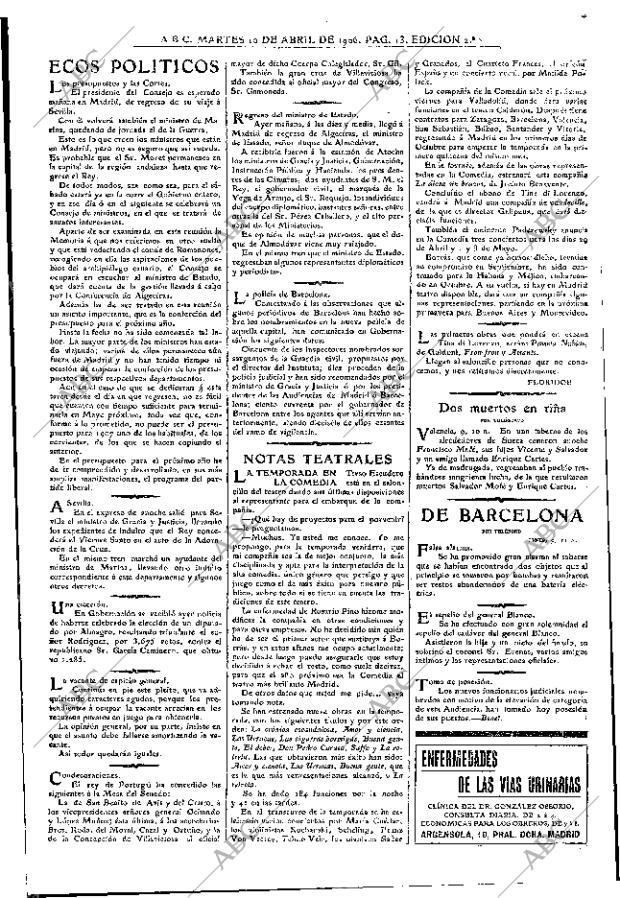 ABC MADRID 10-04-1906 página 13
