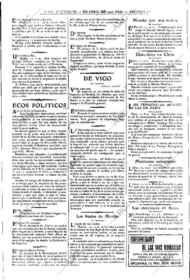 ABC MADRID 11-04-1906 página 11