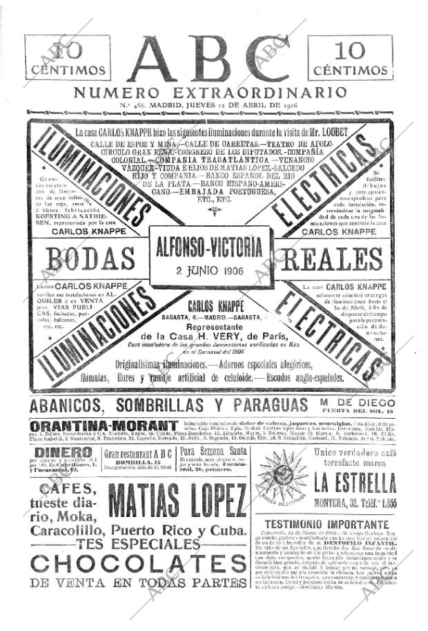 ABC MADRID 12-04-1906 página 1