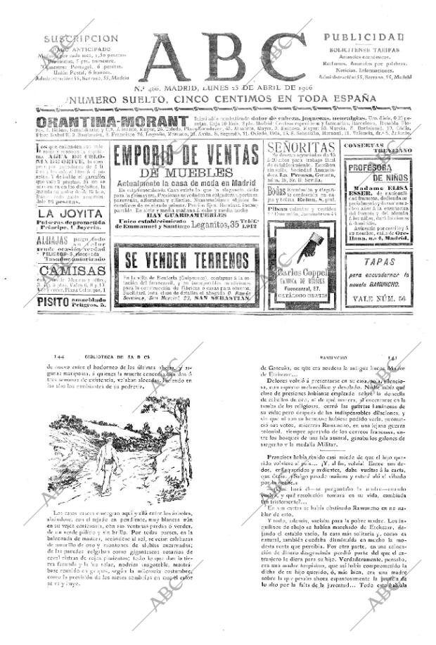 ABC MADRID 23-04-1906 página 1