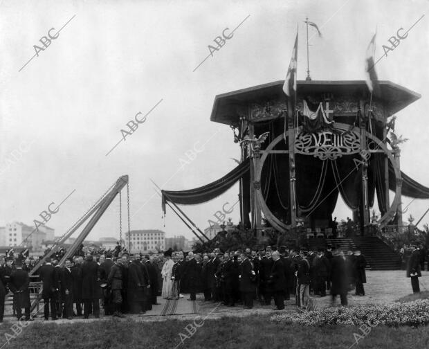 Los Reyes de Italia en la inauguración de las obras de la nueva estación del...