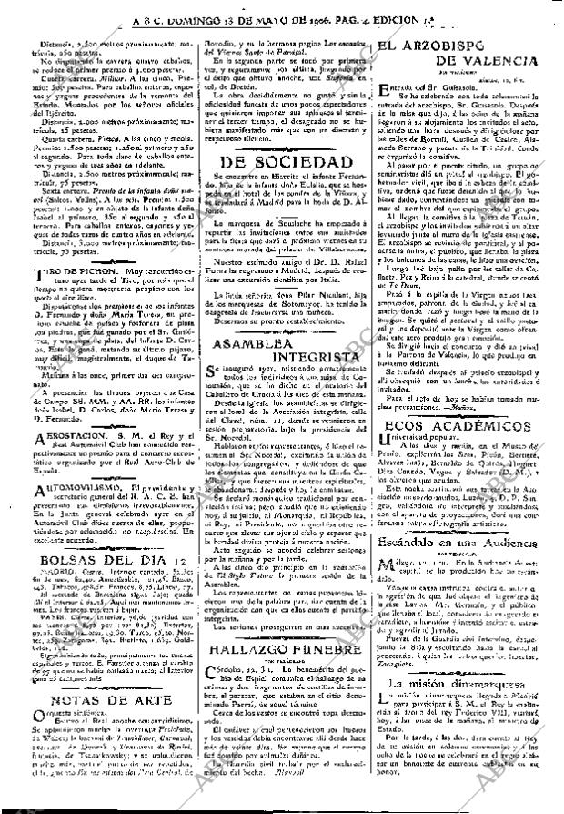 ABC MADRID 13-05-1906 página 4