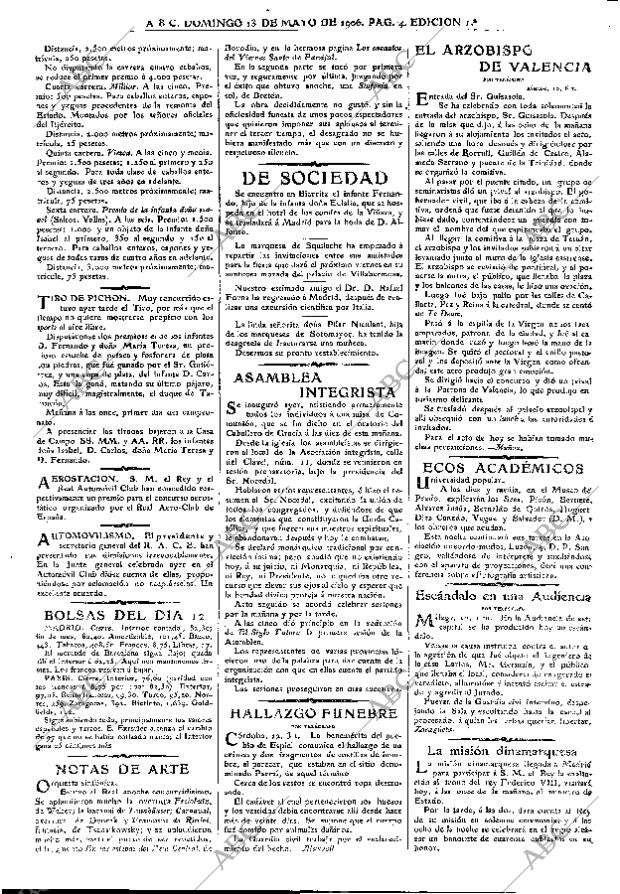 ABC MADRID 13-05-1906 página 4