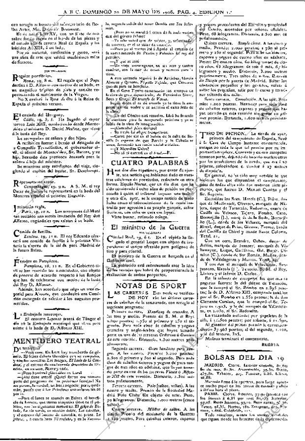 ABC MADRID 20-05-1906 página 4