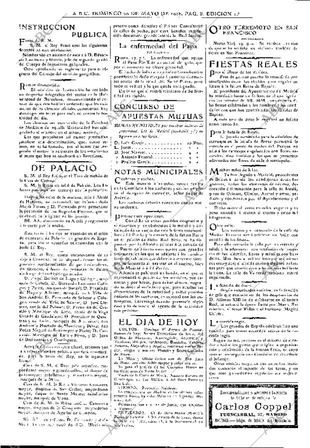 ABC MADRID 20-05-1906 página 8