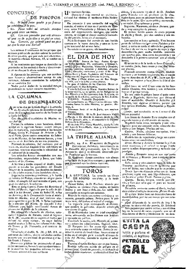 ABC MADRID 25-05-1906 página 5